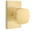 Satin Brass Passage Set Knob with Rosette M4375