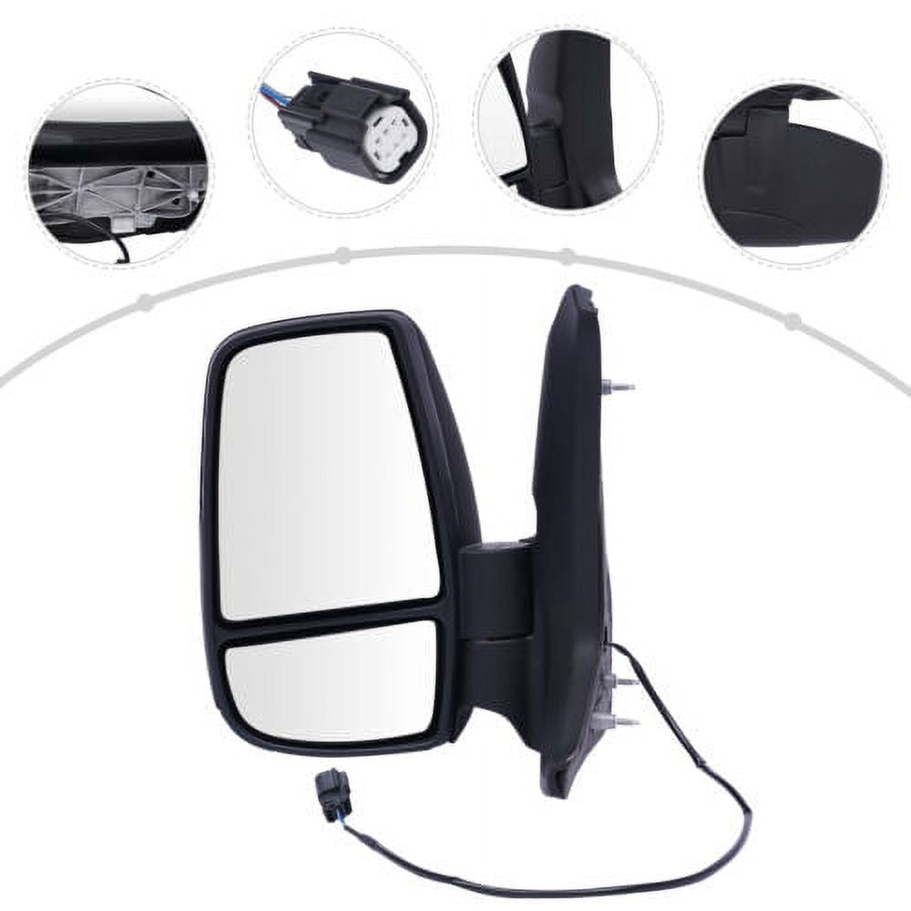 Front Left Side Rear View Mirror Black For Ford Transit 150 250 350 2015-2022 A7214