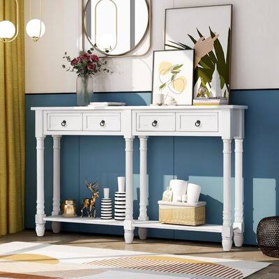 Antique White Console Table G9262