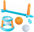 Light Blue Inflatable Pool Volleyball Game Set with 2 Ball Z795240