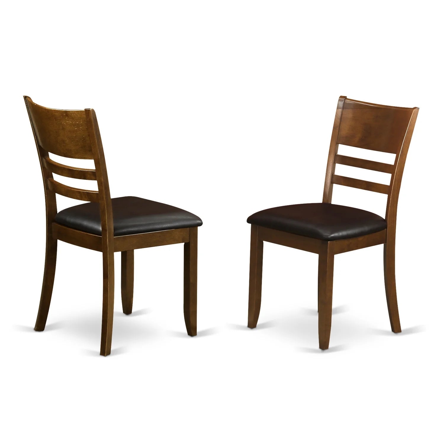 5-piece Wood Dining Set with Leather Seat in Espresso Y2693