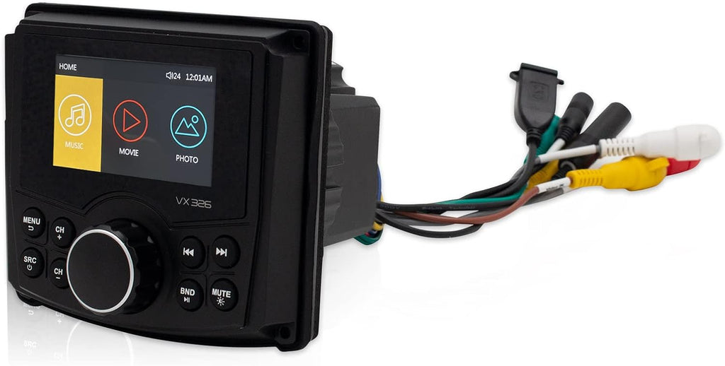 Marine Stereo Bluetooth Waterproof Digital Media Receiver with AM/FM, USB, MP3 Z396