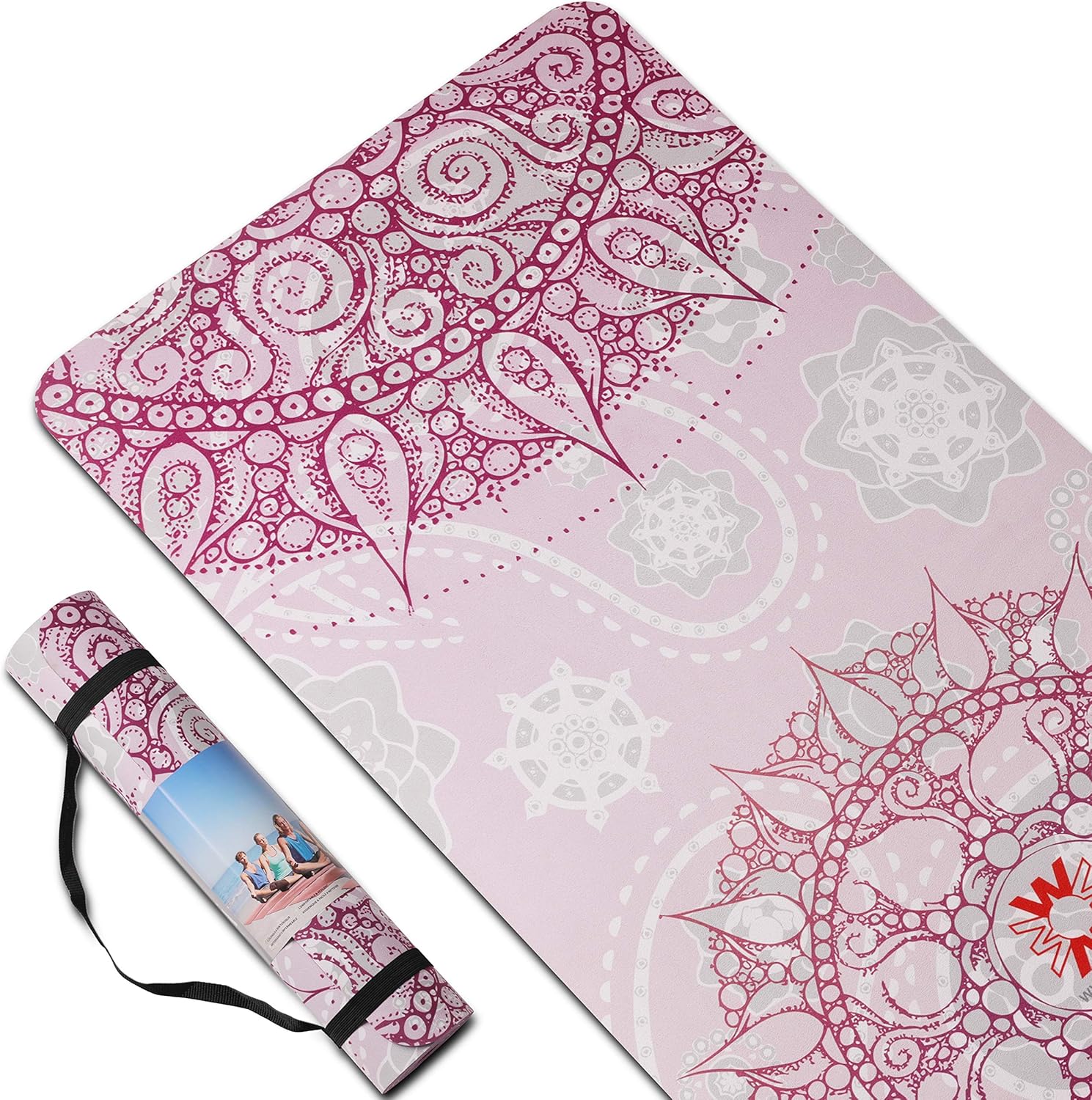 Eco Friendly Suede Yoga Mat with Carrying Strap X46060