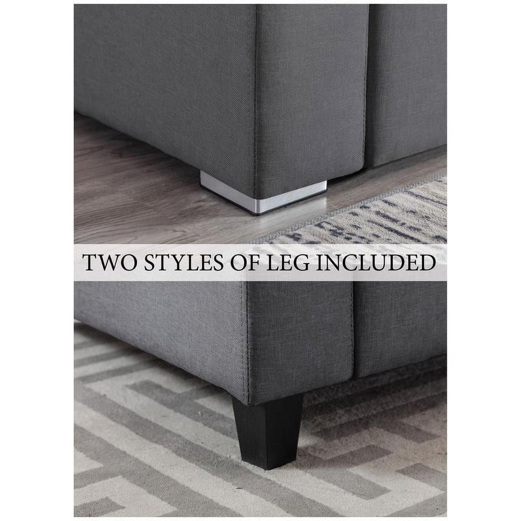 Gray Fabric Reversible Sectional F6546