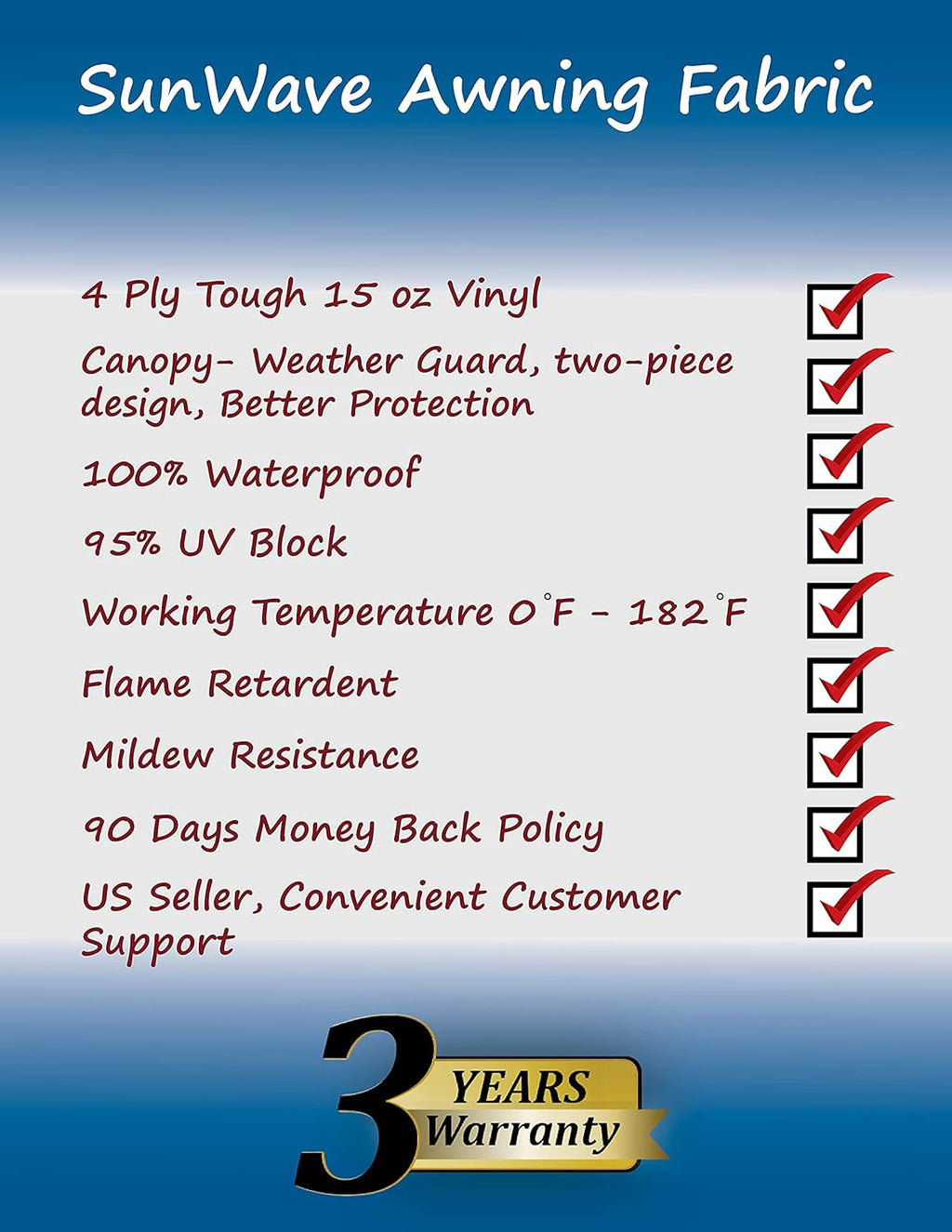 Camel Fade Awning Fabric 19' Z5794