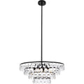 Black Finish 6 Light Pendant, 10 inches Tall and 24 inches Wide L963251