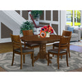5-piece Wood Dining Set with Leather Seat in Espresso Y2693