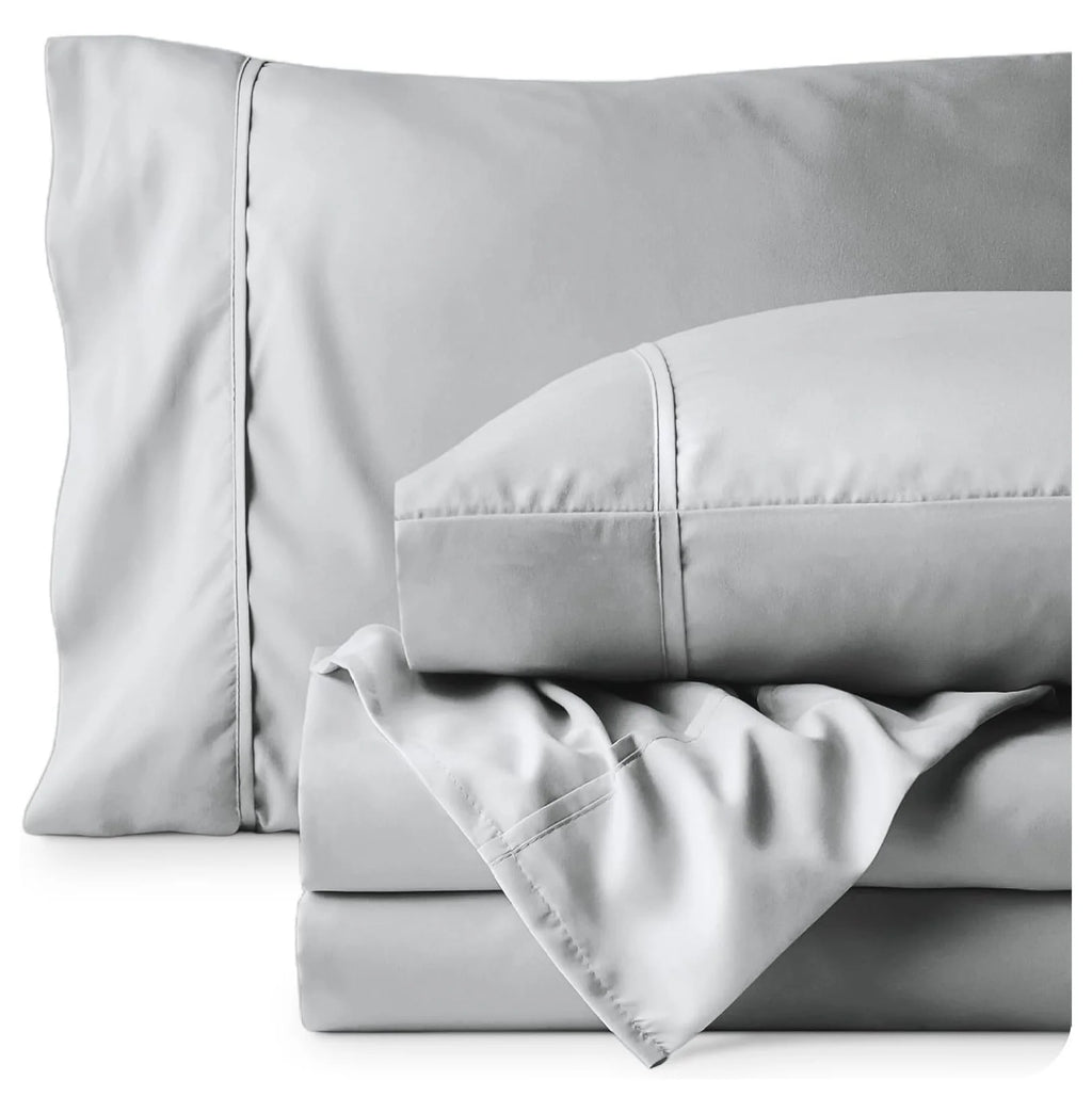 Full XL 4 Piece Microfiber Sheet Set, French Grey D76495