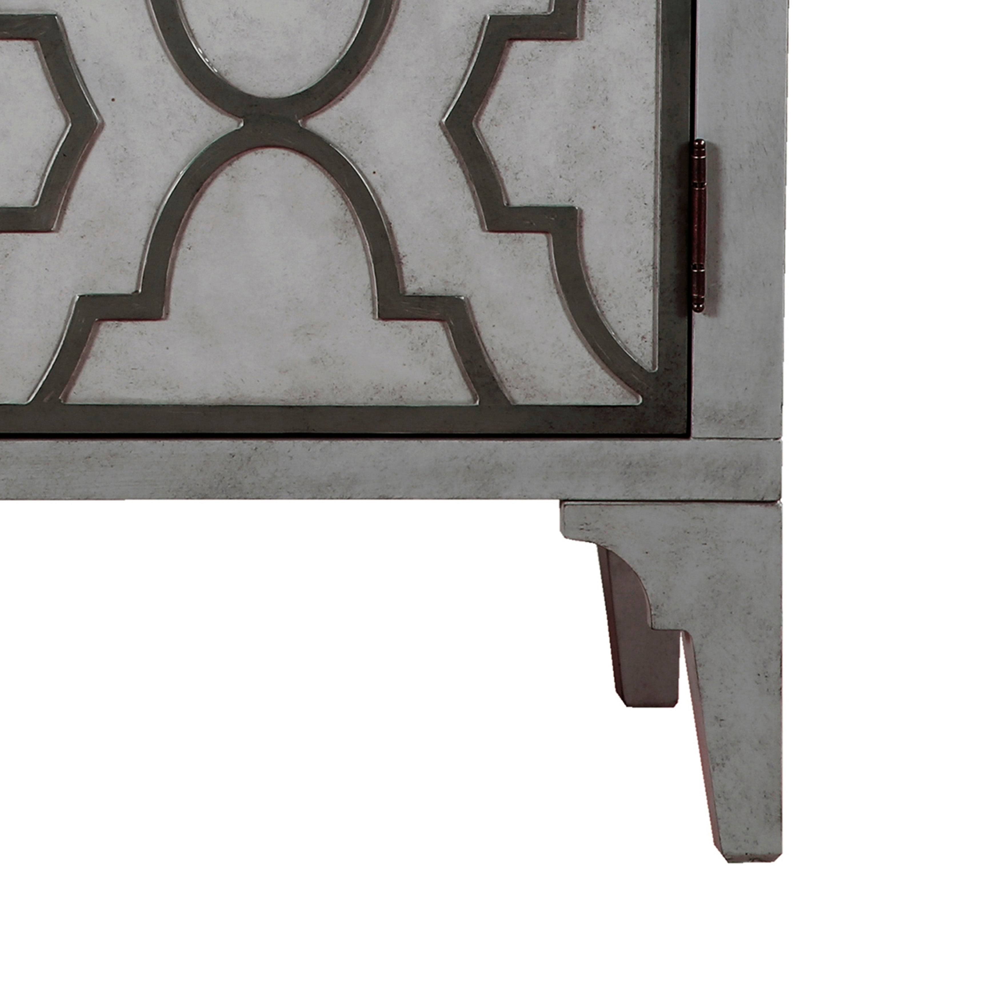 Two Door Accent Chest in Storm Grey P220