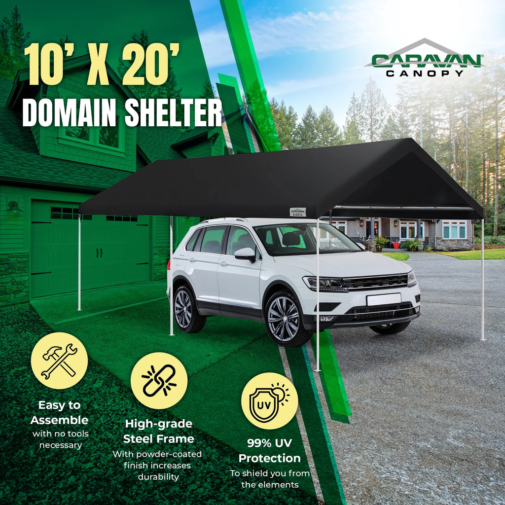 10x20 Straight Leg Instant Canopy Tent Set, Black X386