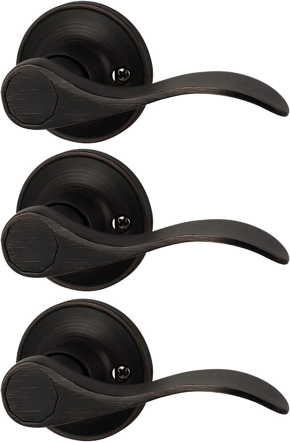 10 Pack Privacy Door Lever Locking Door Handle Set D63038