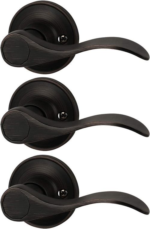 10 Pack Privacy Door Lever Locking Door Handle Set D63038