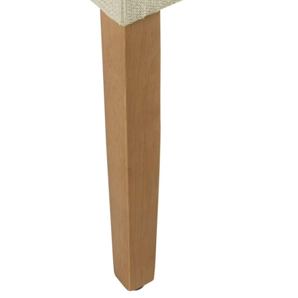 Beige Textured Linen Single Dining Chair L9658