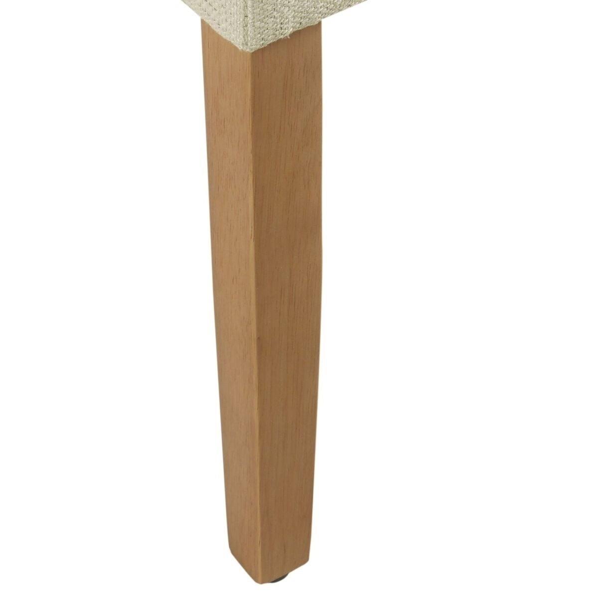 Beige Textured Linen Single Dining Chair L9658