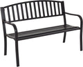 Black Cast Iron Patio Bench C421