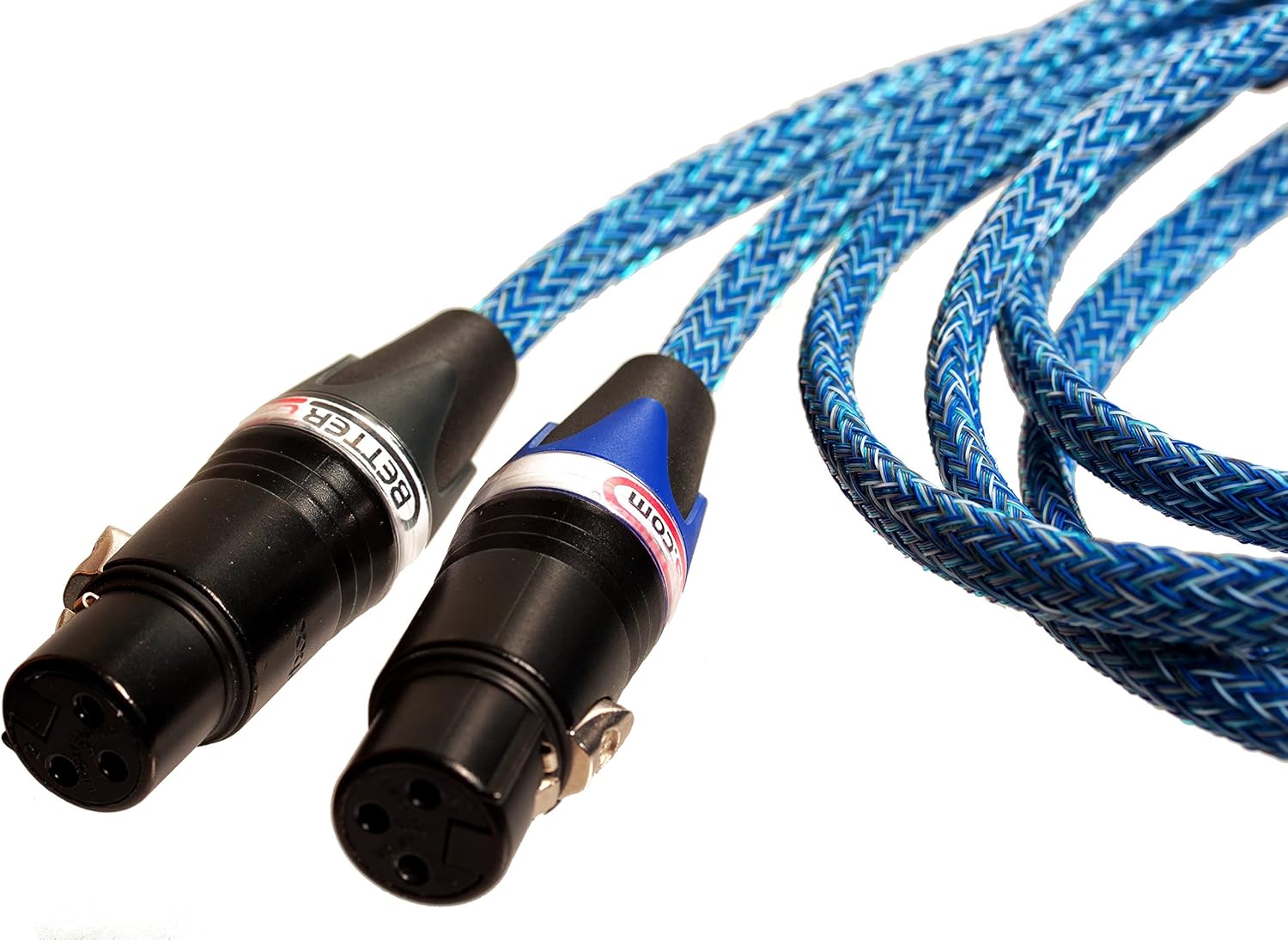 Blue XLR Cable Stereo Pair 2 Cables D643