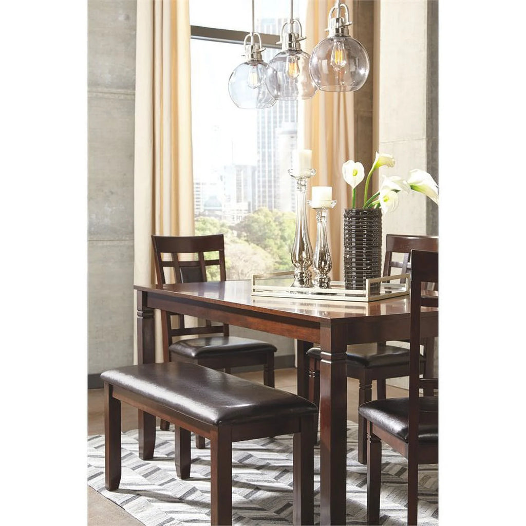 6-Piece Engineered Wood Dining Set in Brown U58350