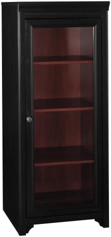 Antique Black and Hansen Cherry Media Cabinet with Door T17208