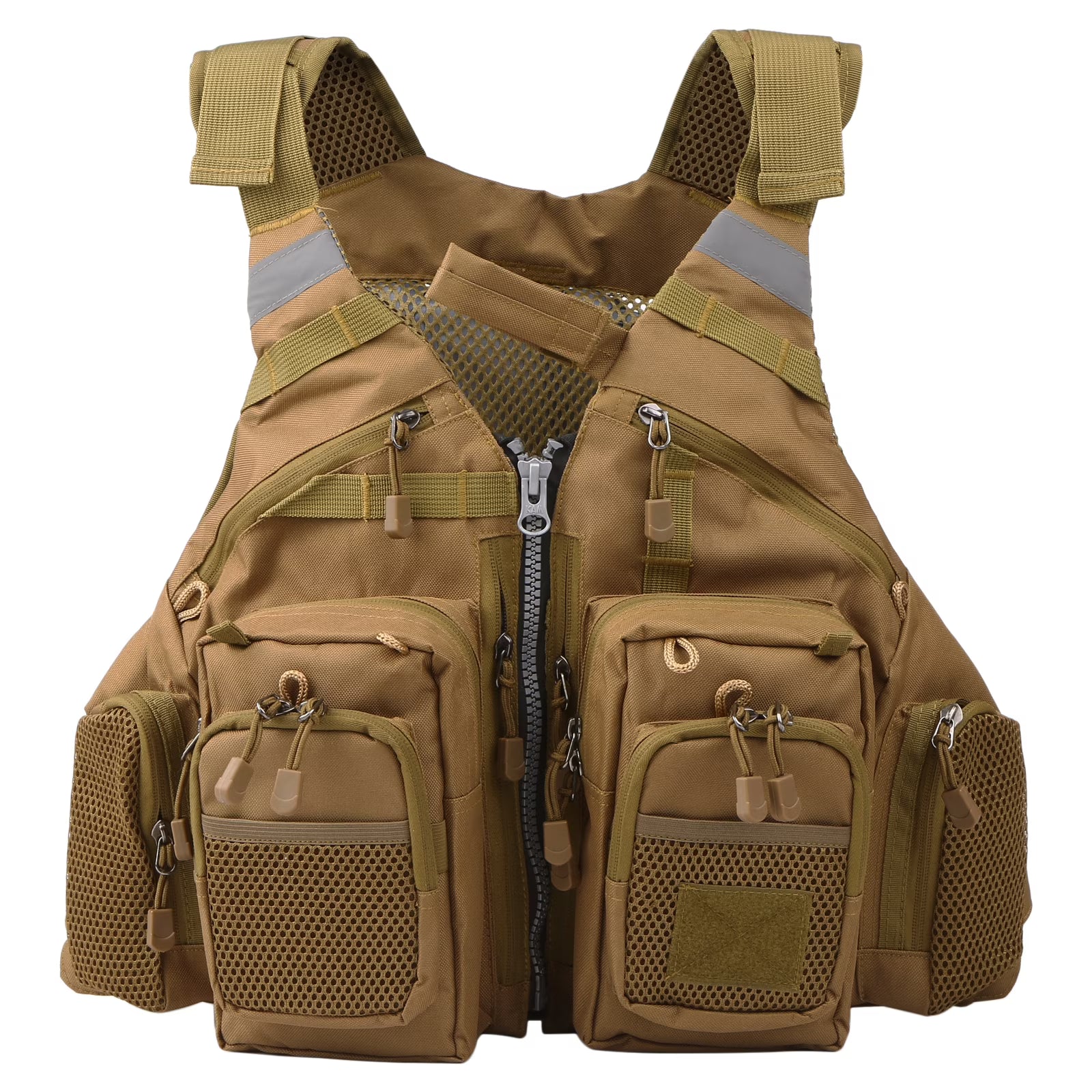 Breathable Padded Fishing Life Jacket Swimming Sailing Waistcoat Utility Vest Floatation Device O744511