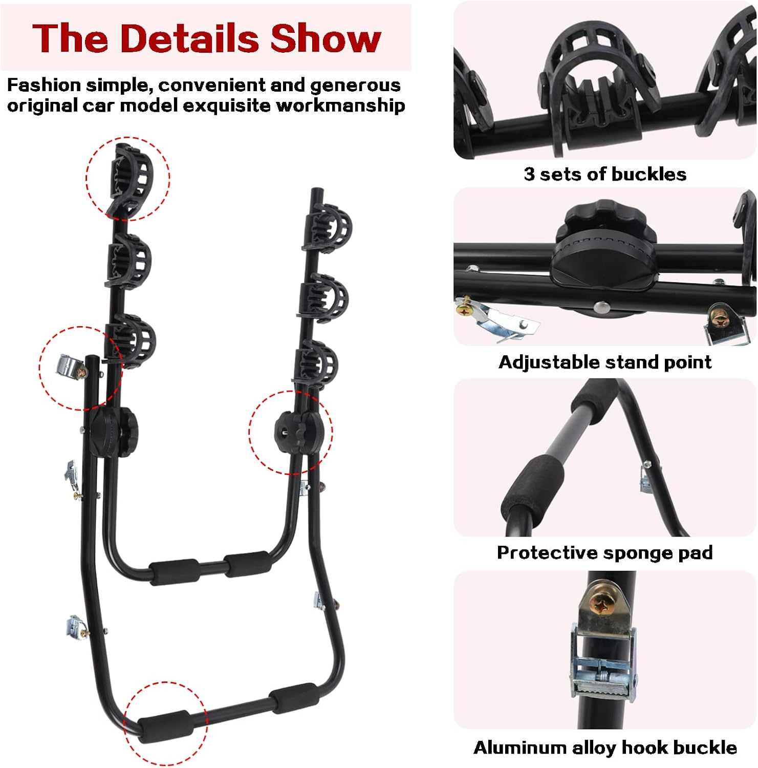 3 Bike Car Rack Trunk Mount Foldable Bicycle Carrier Pack of 2 U999466