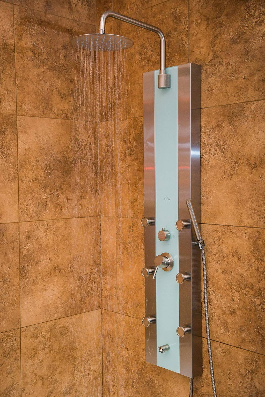White Glass Shower Panel Z809