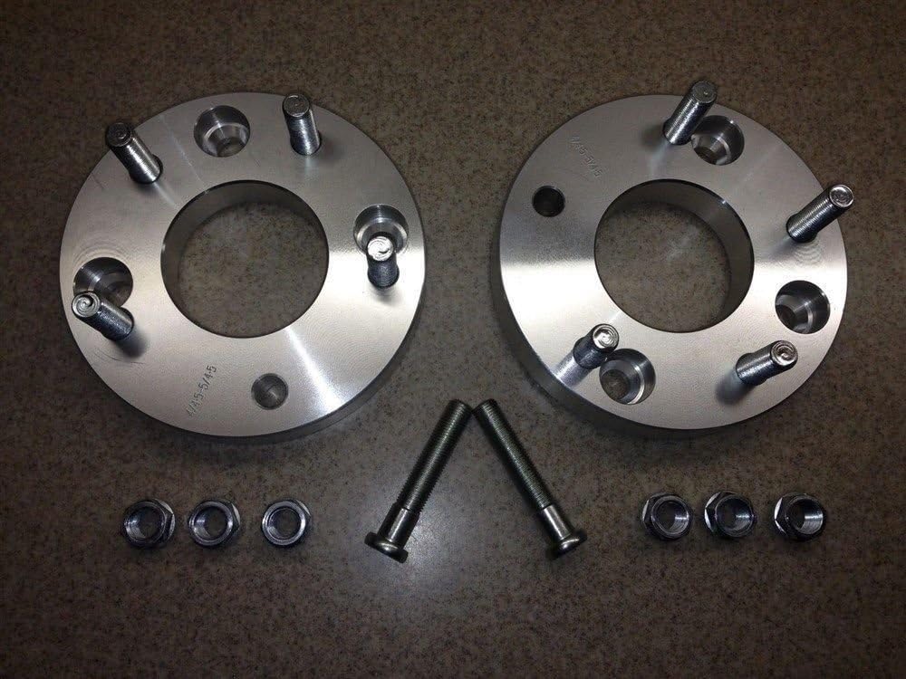 2 Pieces 1" 25mm 5 Lug Conversion Adapters with Open End Nuts Bolt Pattern 4x100 to 5x100 Center Bore 57.1mm 12mm x 1.5 Stud H252819