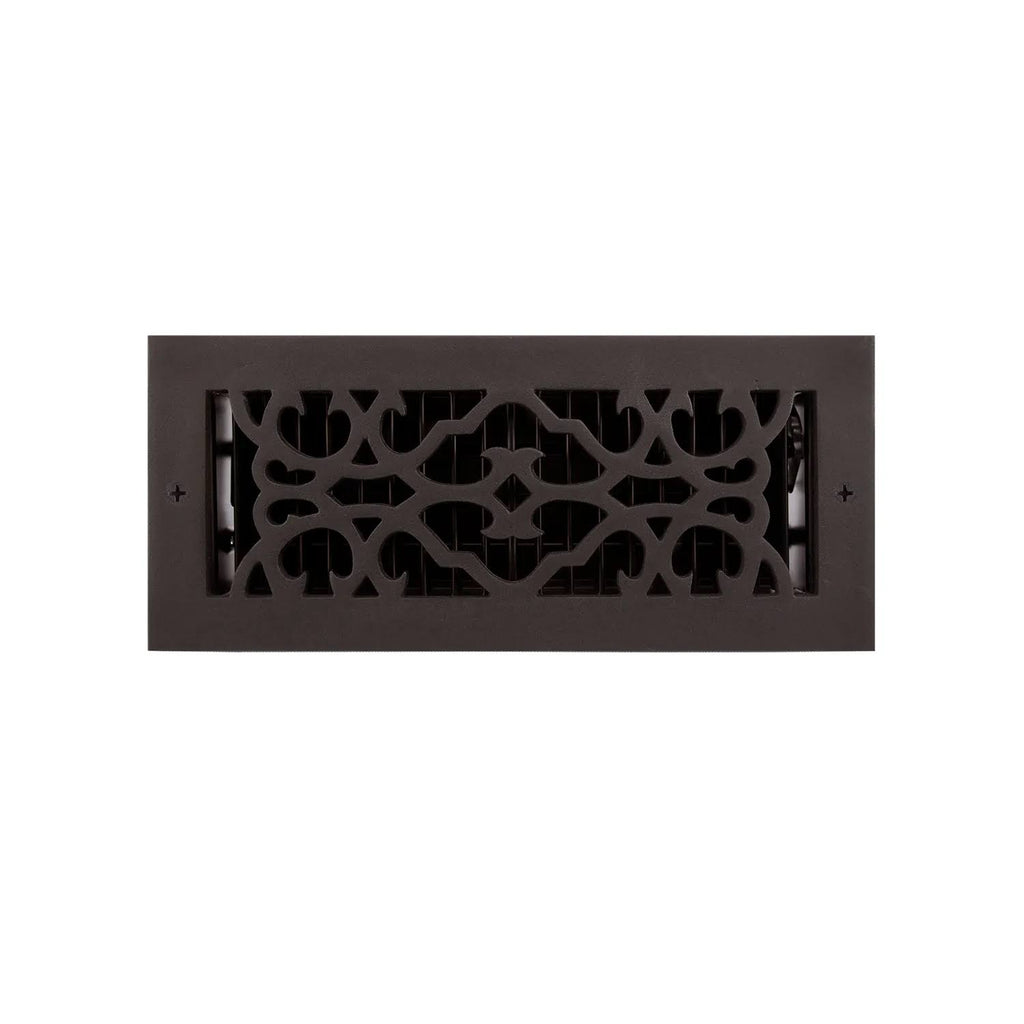Black Powder Coated Cast Iron Wall Register V227