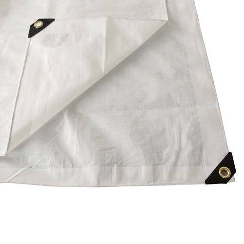 White 10x24 Heavy Duty UV Protected Treated Boat Cover Tarp K597