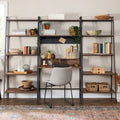 Mocha 3-Piece Desk and Shelf Set N661
