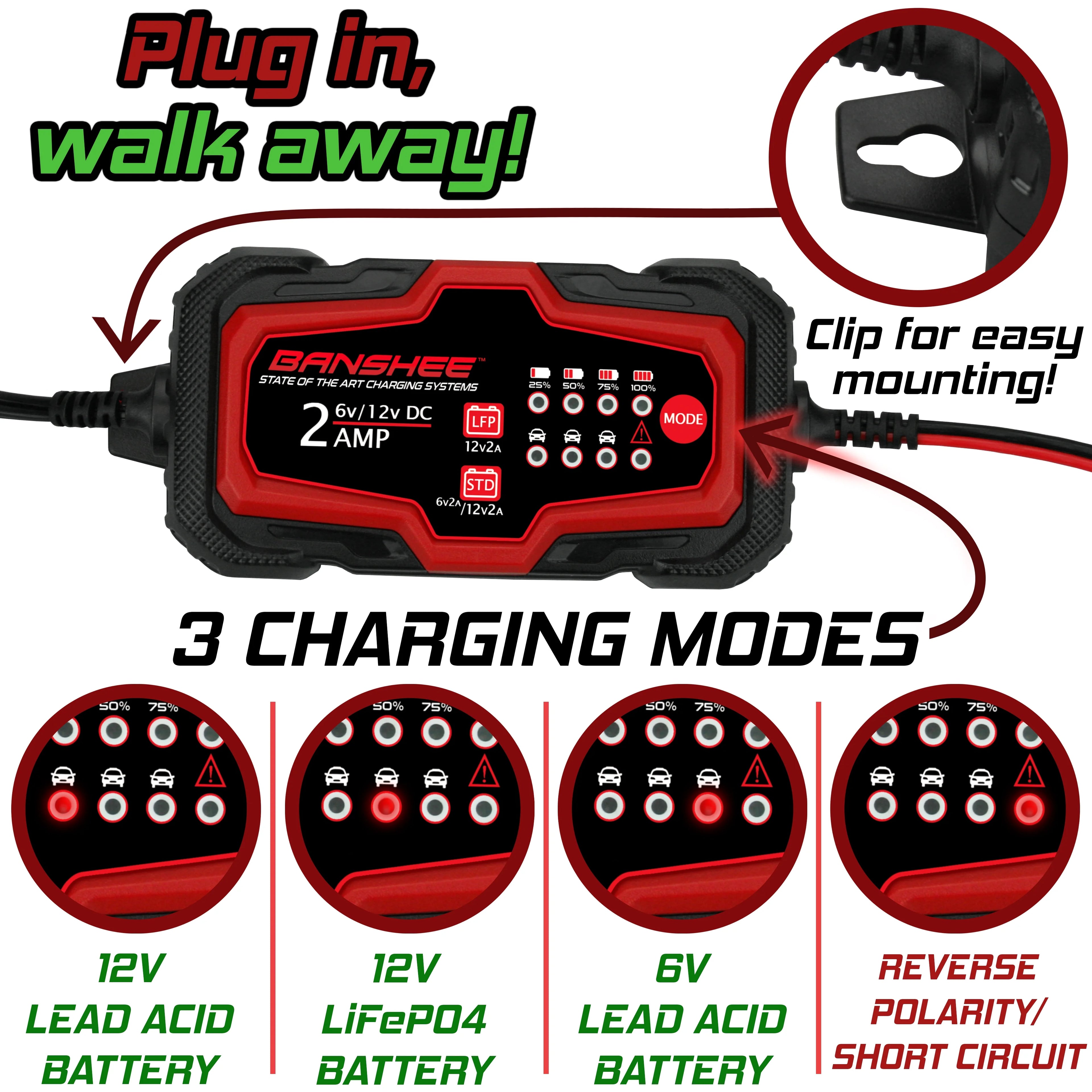6-12V Smart Battery Charger Y681