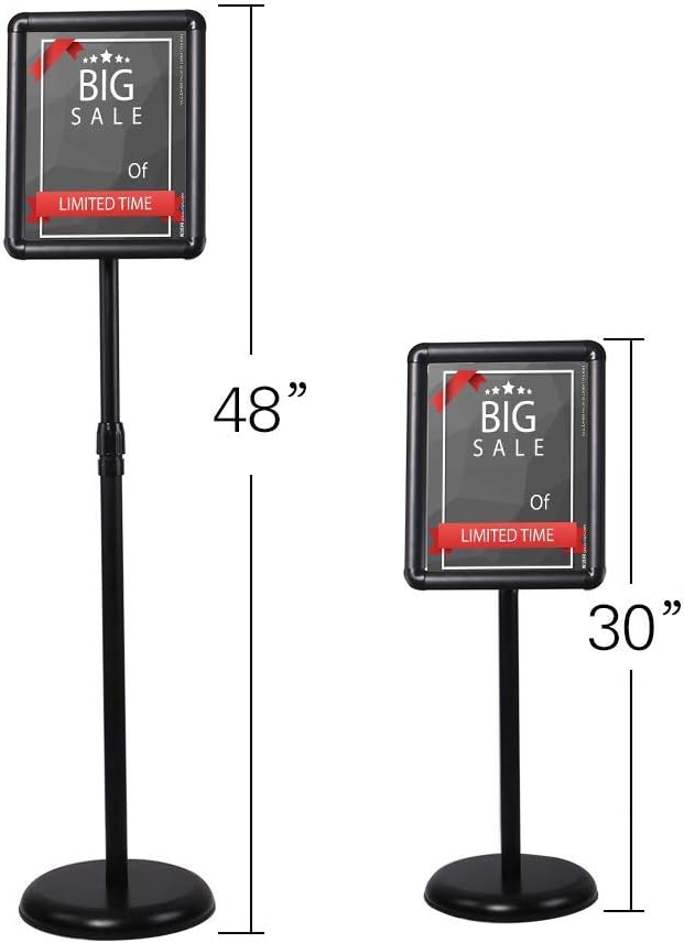 2 Pack Aluminum Sign Stand with Heavy Round Base O4063
