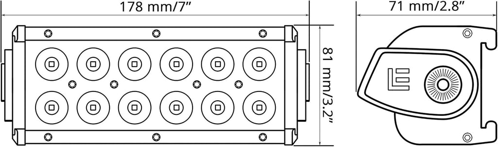 LED Light Bar 7in 36W Spot Beam A184672
