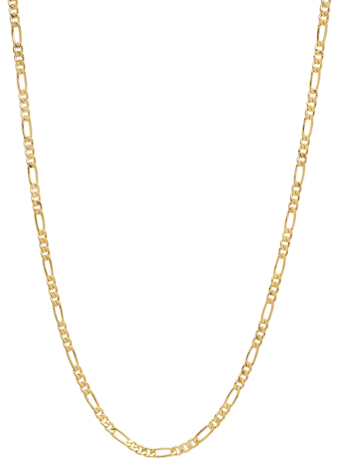 14k Gold Plated Cross Pendant with 24" Figaro Chain Necklace Set P721