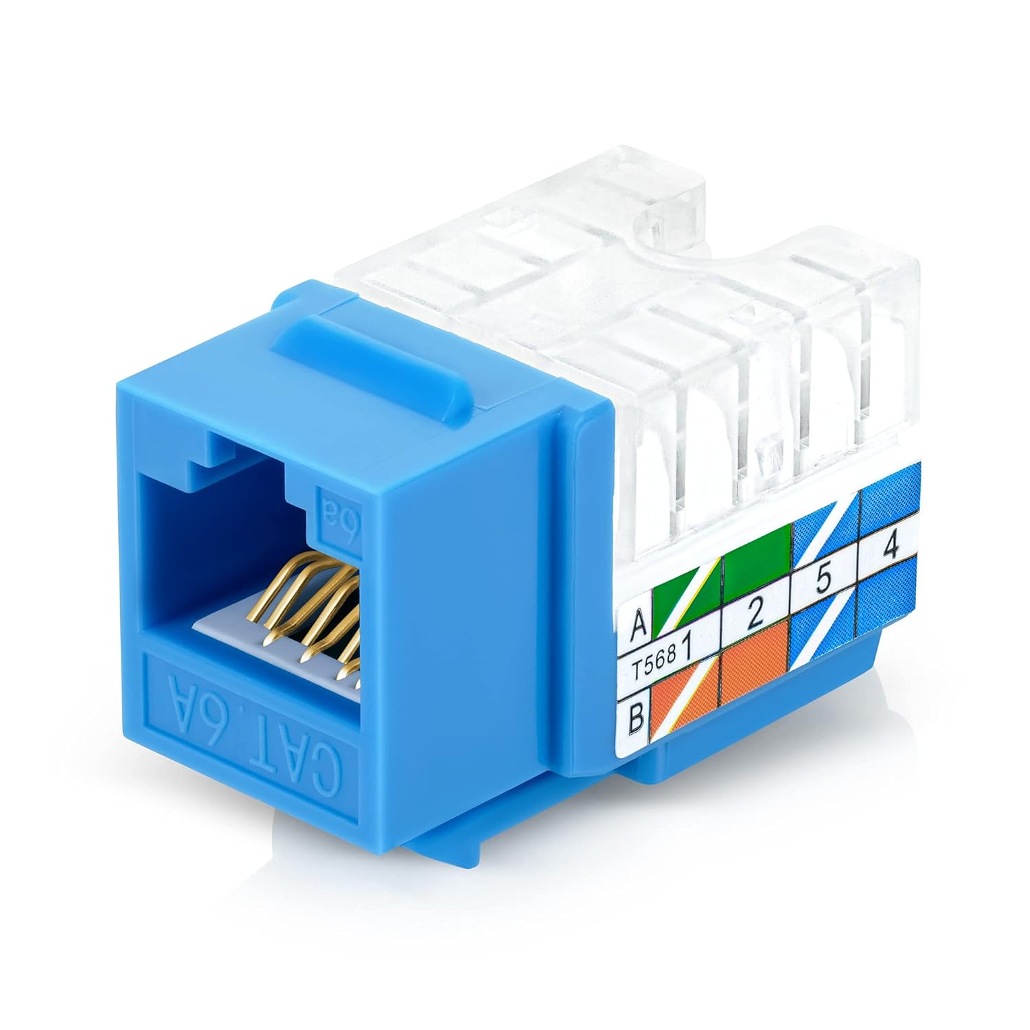 50-Pack White Cat6/5e Keystone Jack M456
