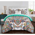 Aqua King Reversible Duvet Cover Set X974649