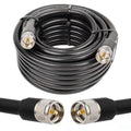 PL259 CB Coax Cable 50ft, RG8 UHF Male 50 Ohm Jumper Cable V736730