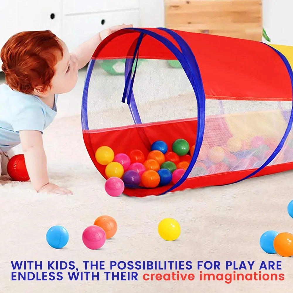 Kids Play Tent Crawl Tunnel and Ball Pit Set E37195