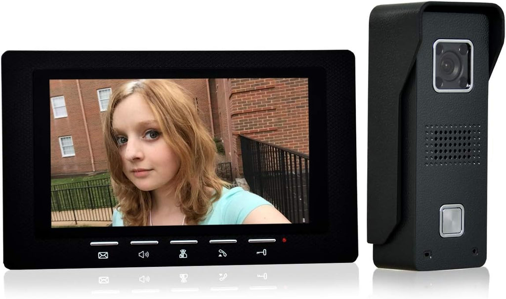 7 Inches Wired Video Door Phone System with IR Night Vision Camera W115