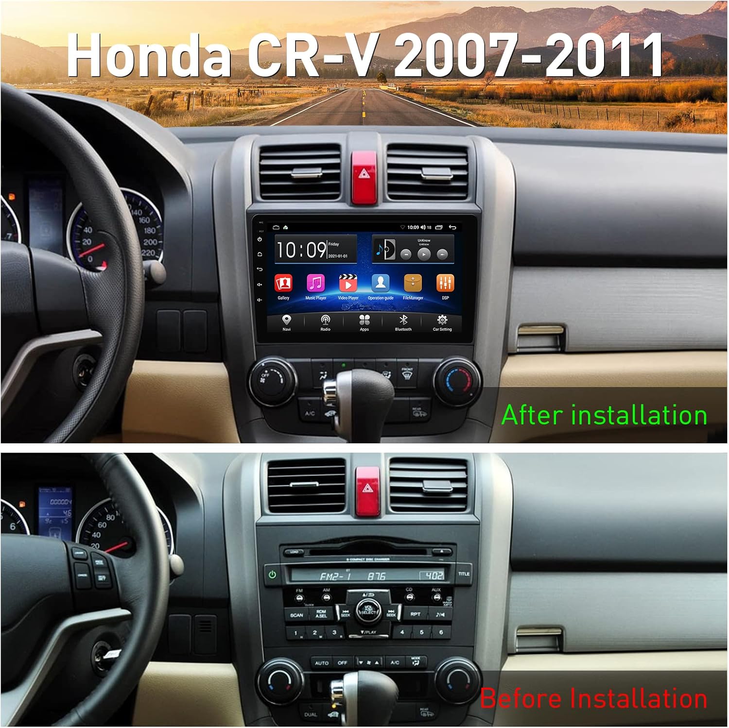 Android 10.0 Car Stereo with Rear View Camera N15163