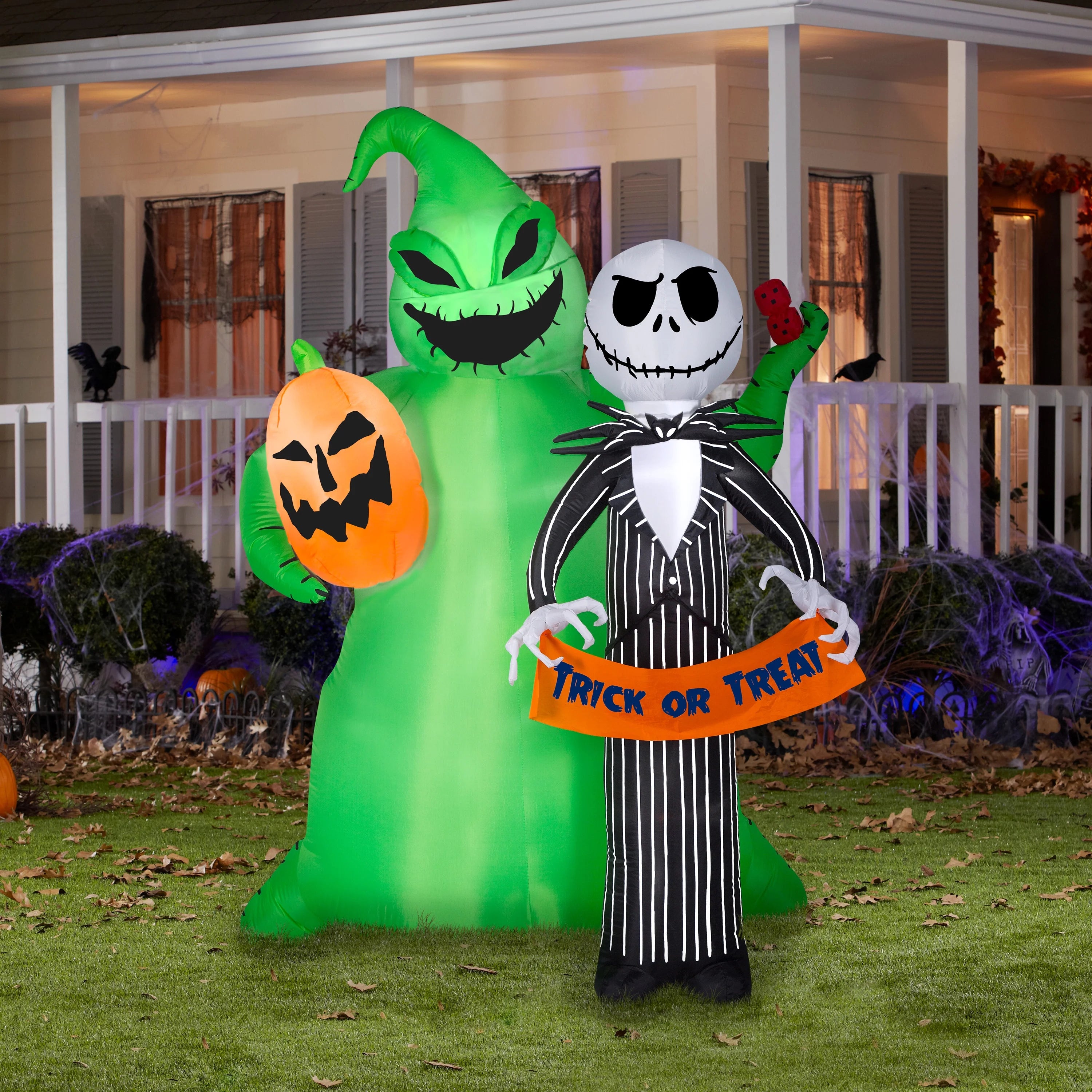 6.5' Airblown Jack Skellington & Oogie Boogie Y2483
