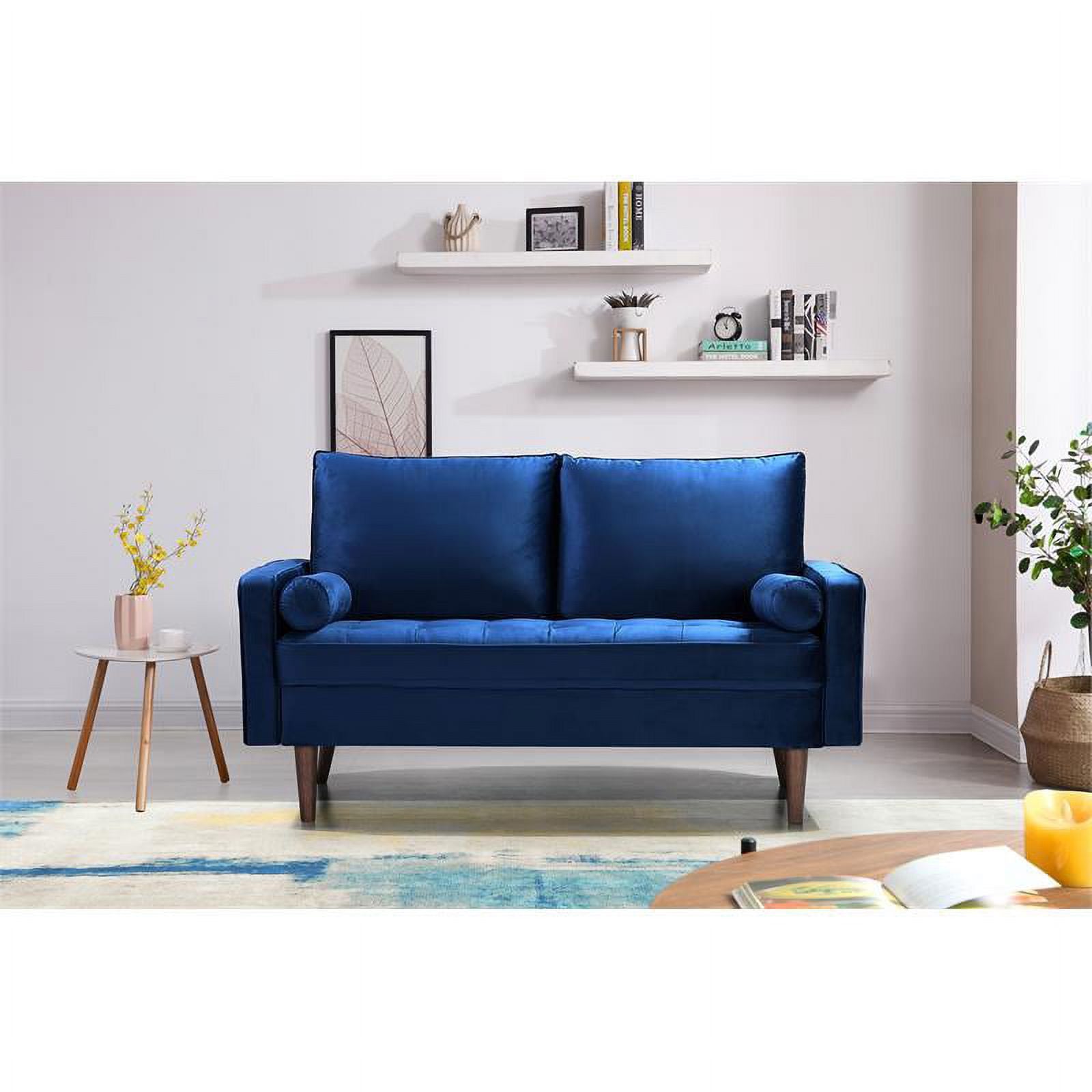 Blue Velvet 2 Piece Loveseat Set F5483