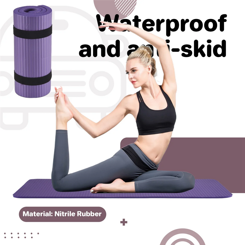 15MM Thick Yoga Mat for Exercise Pilates Indoor Fitness Training P734428