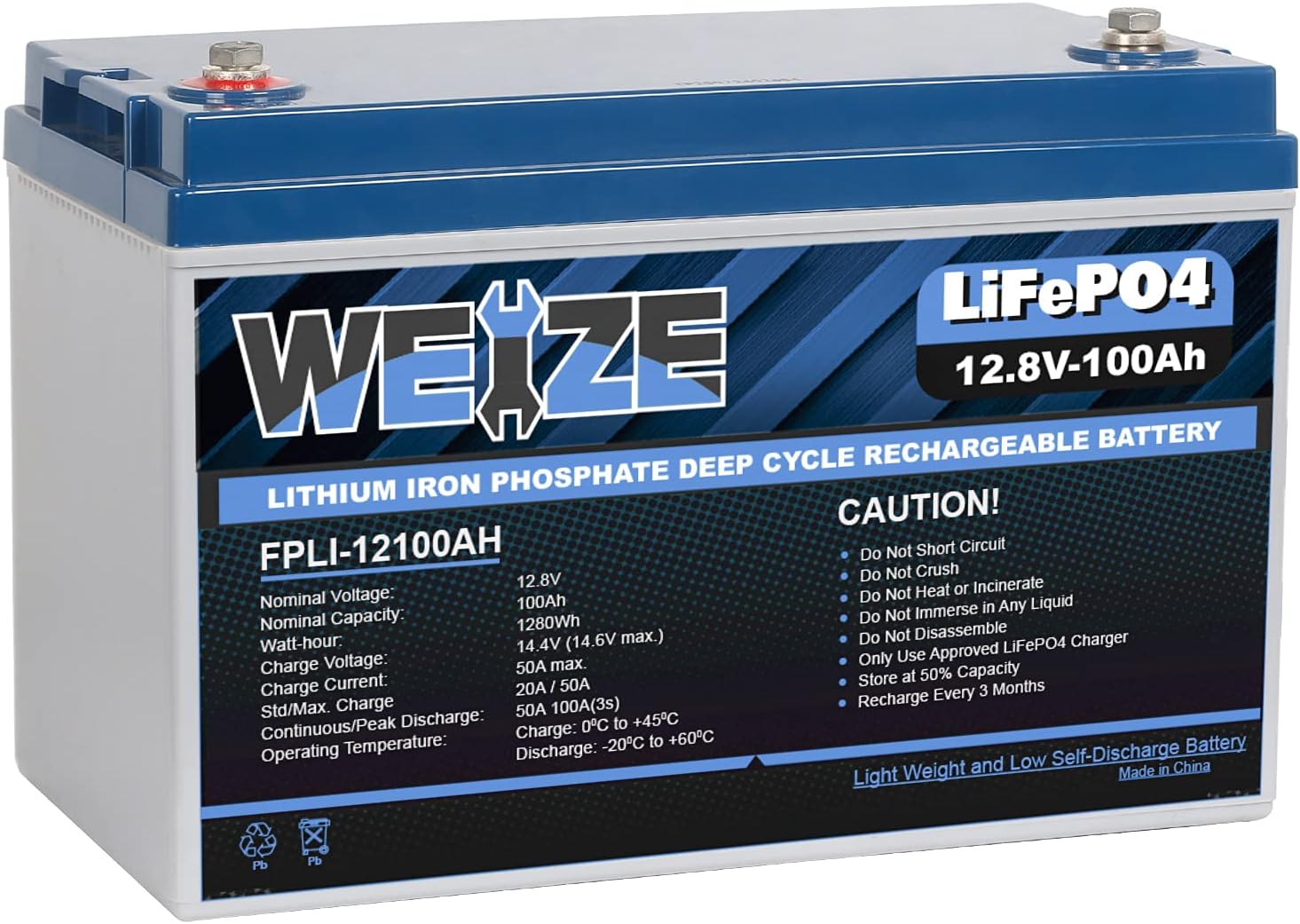 12V 200Ah LiFePO4 Lithium Battery with Smart BMS O14597